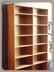 Solid Cherry Bookshelves